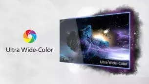 Gama de culori mai larga Ultra Wide-Color pentru o imagine vie