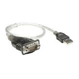 Cablu USB M - RS-232 M, 0.45m, argintiu