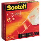 Banda adeziva Scotch Crystal Clear, 19 mm x 7.5 m, rola + dispenser - Pret/buc