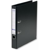 Biblioraft A4, plastifiat PP/PP, margine metalica, 50 mm, Elba Smart Pro+ - negru