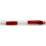 Creion mecanic Penac CCH-3, rubber grip, 0.7mm, varf metalic, corp transparent - accesorii rosii