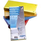 Separatoare carton pentru biblioraft, 180 g/mp, 105 x 240 mm, 100/set, Kangaro - galben
