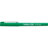 Liner Artline 220, varf fetru 0.2mm - verde