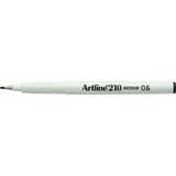 Liner Artline 210, varf fetru 0.6mm - negru
