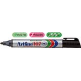 Permanent marker Artline 107, corp plastic, varf rotund 1.5mm - negru