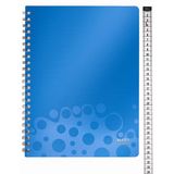 Caiet de birou Leitz Bebop, A4, matematica, 80 file, albastru - Pret/buc