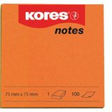 Notite autoadezive Kores, 75 x 75 mm, 100 file/bucata, portocaliu - Pret/buc