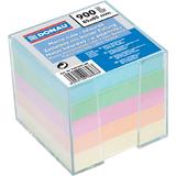 Cub hartie cu suport plastic, 92x92x82mm, DONAU - hartie culori pastel asortate