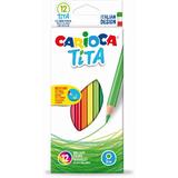 Creioane colorate, hexagonale, 12 culori/cutie, CARIOCA Tita