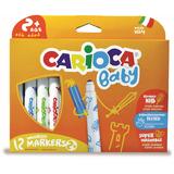 Carioca super lavabila, 12 culori/cutie, CARIOCA Baby +2