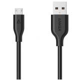 PowerLine USB Male la microUSB Male, 1.8 m, Black