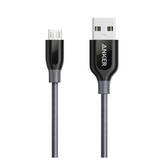 PowerLine+ Premium USB Male la microUSB Male, 1.8 m, Grey
