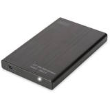 External SSD/HDD Enclosure 2.5'' SATA II to USB 2.0, 9.5/7.5mm, aluminium