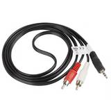 Cablu audio 3.5Jack la 2xRCA 1,5m CA-MJRC-10CC-0015-BK