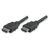 Manhattan cablu monitor HDMI/HDMI 15m ecranat, negru cu canal Ethernet