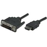 Manhattan Cablu monitor HDMI-DVI-D 24+1 M/M 3m negru