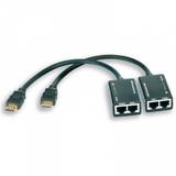 Techly HDMI extender torsadat Cat.5e/6 cable, până 30m