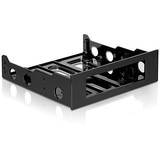 plastic mounting frame for 3.5'' drive in 5.25'' bay black color