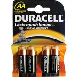 Baterii Duracell Basic, LR6, AA, alcaline, 1.5 V, 4 bucati/set