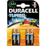 Baterii Duracell Turbo, LR03, AAA, alcaline, 1.5 V, 4 bucati/set