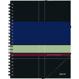Caiet de birou Leitz Executive Be Mobile, PP, A4, cu spira, matematica, negru/violet