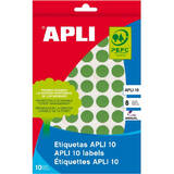 Etichete autoadezive Apli, verde, 19 mm, 320 etichete/blister
