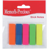 Index Memoris - Precious, autoadeziv, plastic,  12 x 45 mm, 5 culori/set, 25 file/culoare