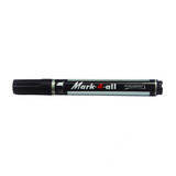 Marker permanent Stabilo Mark-4-All, corp plastic, varf retezat, 1-4 mm, negru