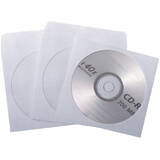 Plic CD, 124 x 127 mm, fereastra, alb, gumat , 90 g/mp