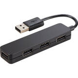 Hama Hub USB 2.0 Slim 1:4,ngr, 12324