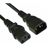 Cablu Adaptor IEC C13 - IEC C14 1.5m, Negru