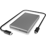 IB-245-C31-G External enclosure for 2,5 SATA HDD/SSD 9.5mm, USB 3.1 Type-C, Silver