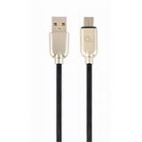 Premium rubber Micro-USB charging and data cable, 2m, black