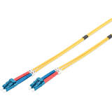 LWL patchcable LC/LC 09/125um singelmode Duplex halogenfree with protocol yellow 2m