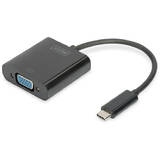 DIGITUS USB Type-C to VGA Full HD 1080p cable length: 19.5cm black