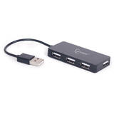USB 2.0 4-port hub black