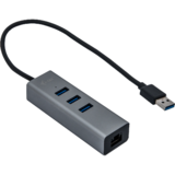 USB 3.0 Metal 3 port HUB Gigabit Ethernet 1x USB 3.0 to RJ-45 3x USB 3.0