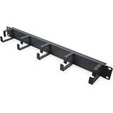 cable management panel 19inch 1U black RAL9005
