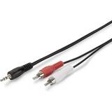 Audio cable stereo 3.5mm - 2x RCA 2.50m CCS 2x0.10/10 shielded M/M black