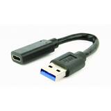USB 3.1 AM to Type-C female adapter cable 10 cm black