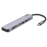 AK-47 MULTIFUNCTIONAL USB Type C 7IN1 HUB HDMI, SD & TF CARD, USB 3.0, USB 3.0 Type C  Grey