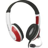 HEADPHONES WITH MICROPHONE WARHEAD G-120 WHITE & RED + GAME!!!