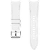 Galaxy Watch 4 / 4 Classic - Bratara Hybrid, cu cusatura (20mm, S/M), piele - Alb