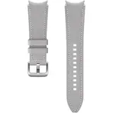 Galaxy Watch 4 / 4 Classic - Bratara Hybrid, cu cusatura (20mm, M/L), piele - Argintiu