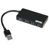 I-BOX HUB USB 3.0 SLIM, 4 porturi, negru