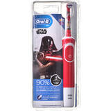 Periuta de dinti electrica Oral-B D100 Vitality Star Wars pentru copii 7600 oscilatii/min, Curatare 2D, 2 programe, 1 capat, 4 stickere incluse, Multicolor