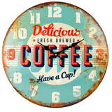 Ceas de perete WT5020 Vintage Retro Coffe Loft Metal Wall Clock 40 cm