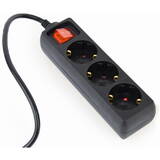 Priza/Prelungitor Gembird EG-PSU3-01 UPS Power Strip, 3 Schuko Outlets, C14 Plug, 10A, 0.6m Cable, Black Color