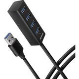HUE-M1AL, 4x USB3.2 Gen 1, hub Subtire, cablu de 120 cm USB Tip A