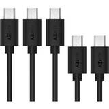 Cablu Date CB-D5 Negru Quick Charge micro USB-USB | 1x2m i 2x1m i 2x0.3m | 5A | 480 Mbps (5 pcs)